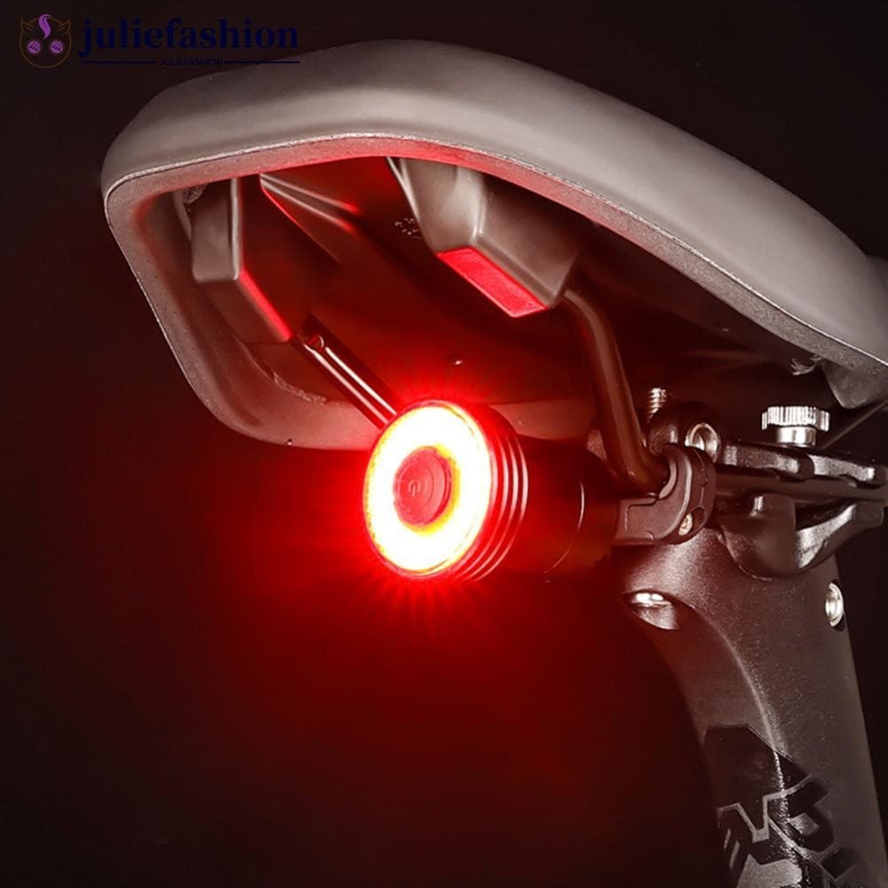 JULIEFASHION Mountain Bike Luz Traseira Com Sensor Inteligente Tipo-C Carregamento Ao Ar Livre Noite Equitação De Advert