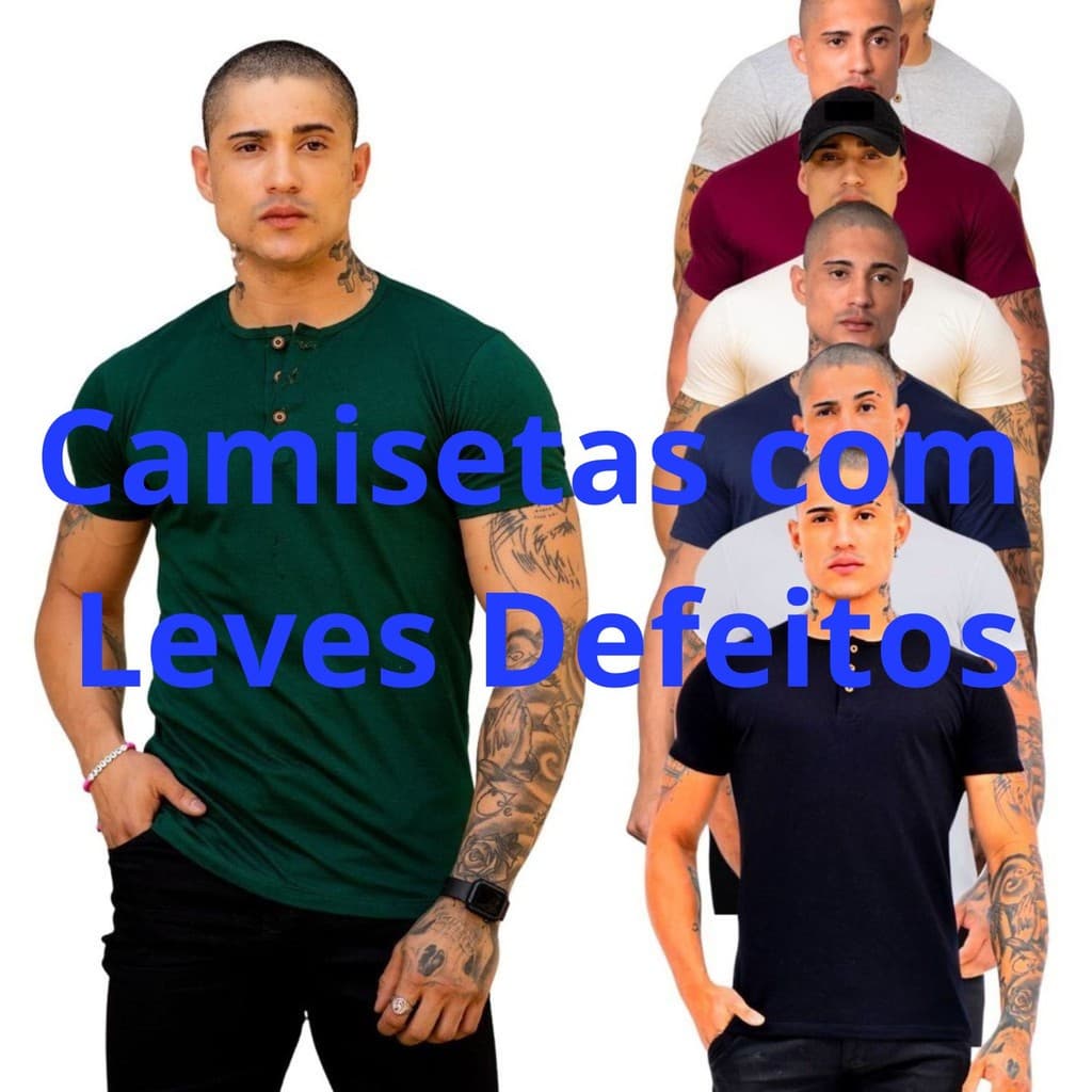 Camiseta Masculina Camisa Basica Varios Modelos Com Leves Defeitos
