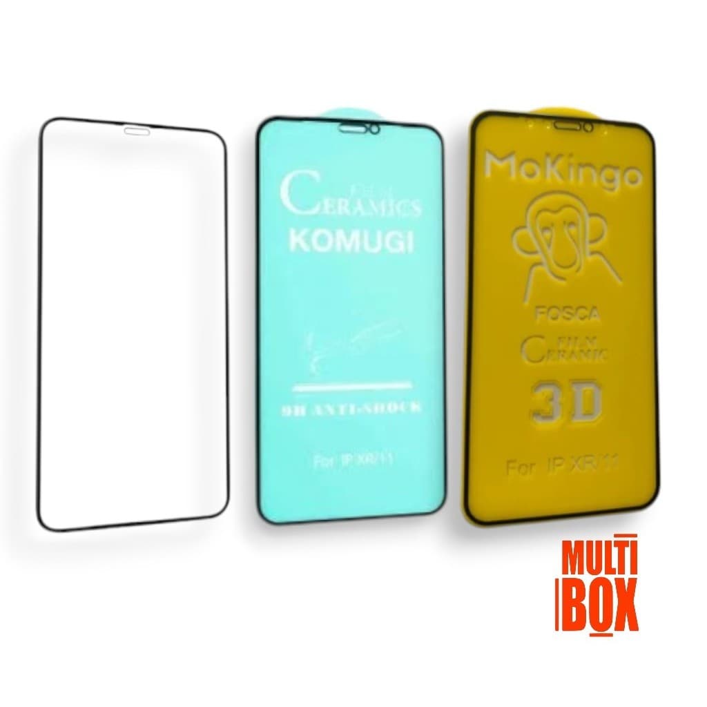 Kit Película Cerâmica Fosca + 1UN Película 3D Vidro + 1UN Película Cerâmica 9D Para Iphone 11