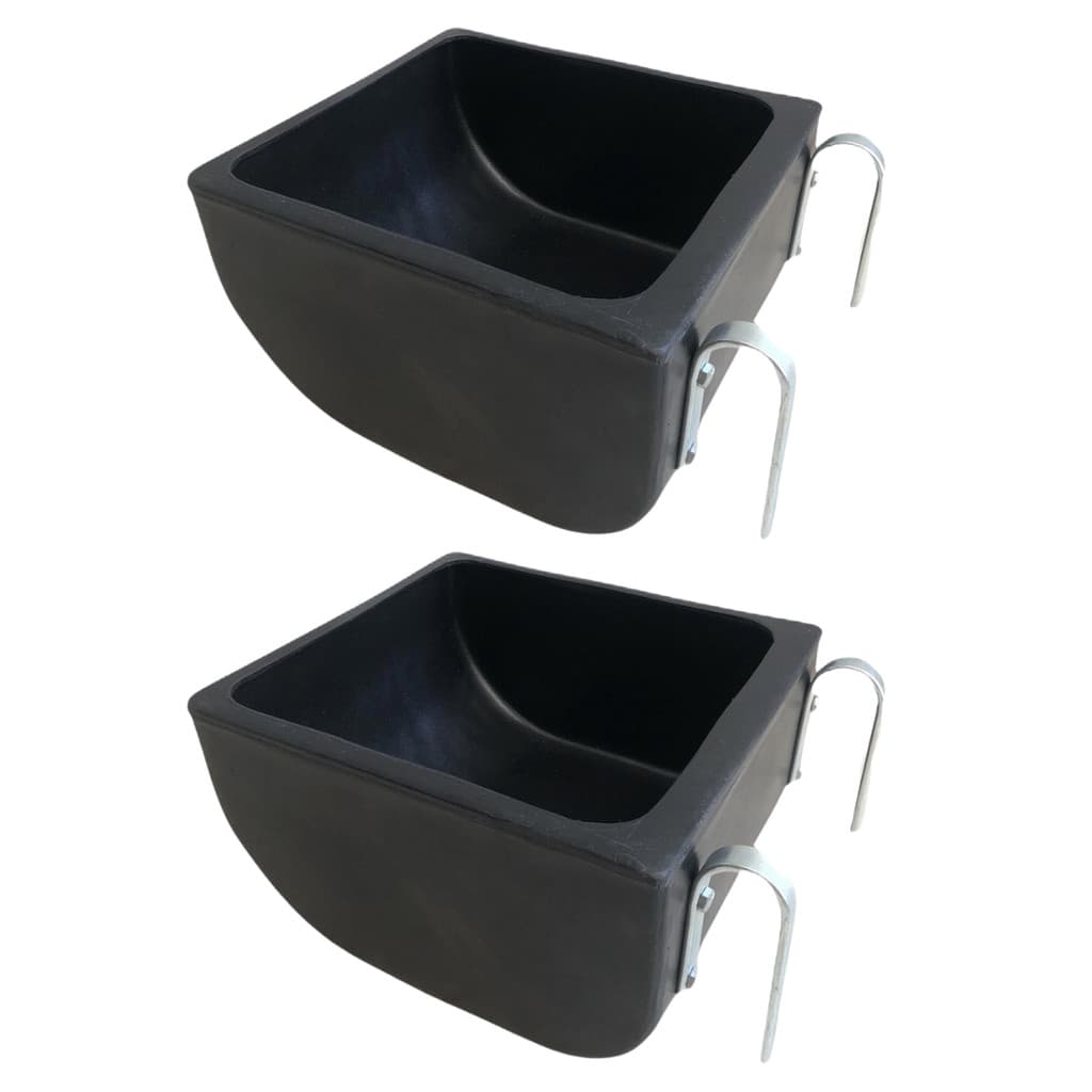 Kit 2 Comedouro 10 Litros Cocho Animal Saleiro com Suporte
