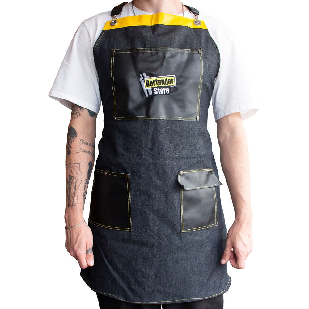 Avental Bartender Jeans Com Logo Bartender Store