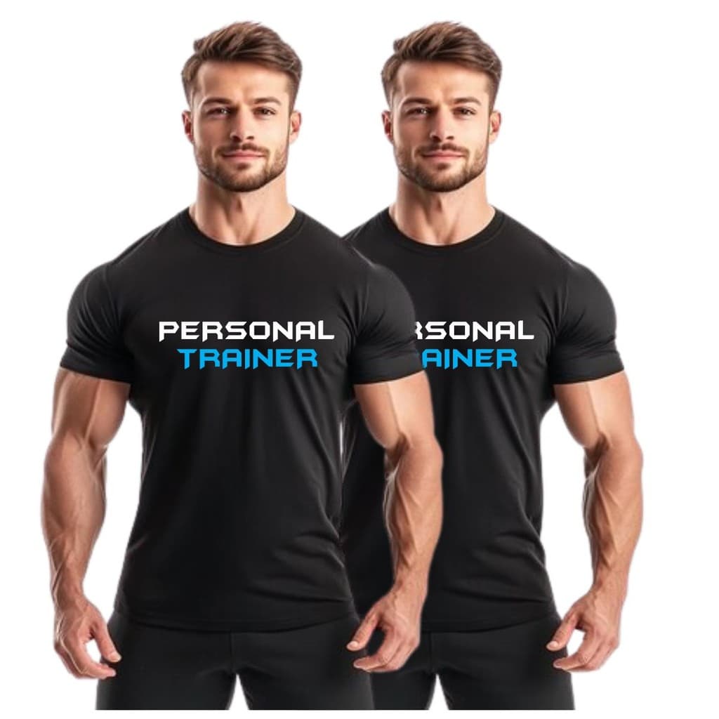 Kit 2 Camiseta Personal Trainer DryFit Uniforme blue Professor Fit
