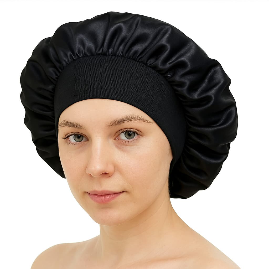 Touca Gorro com Faixa -  Dupla Face de Cetim – Antifrizz | Cores Sortidas Lindas