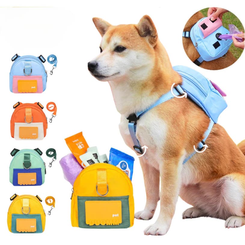 Mochila Pet Impermeável Com Peitoral E Guia Ideal Para Cães Em Viagens E Passeios Ao Ar Livre