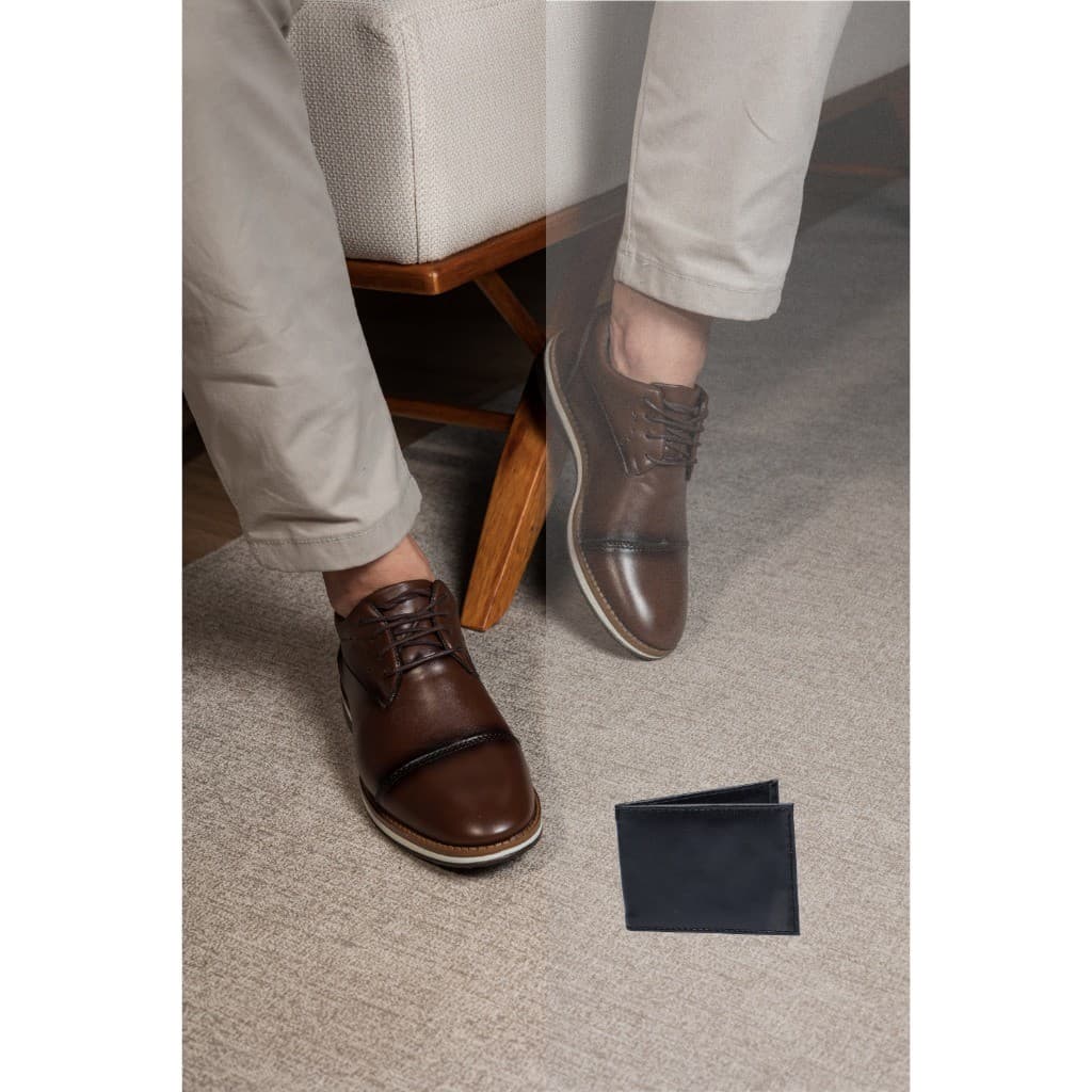 Sapato Social Carteira Masculino Oxford Santiago Confortável Sapato Social Brogue Dia dos Pais