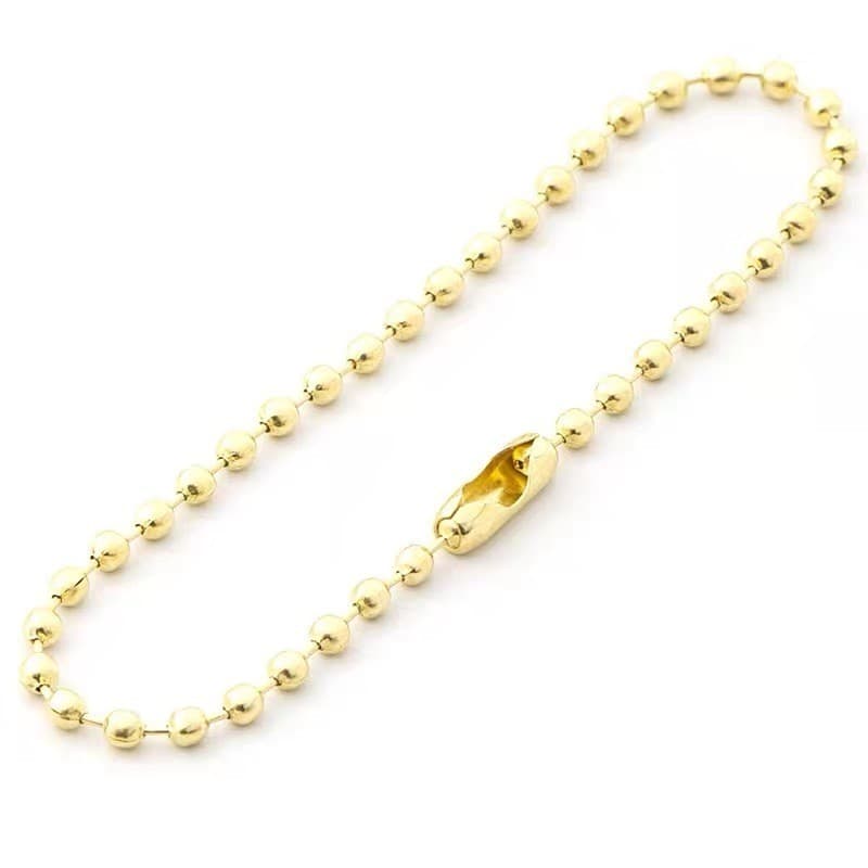 100 PCS Corrente De Bolinha Ferro Com Canoa 10cm Tag Chaveiro
