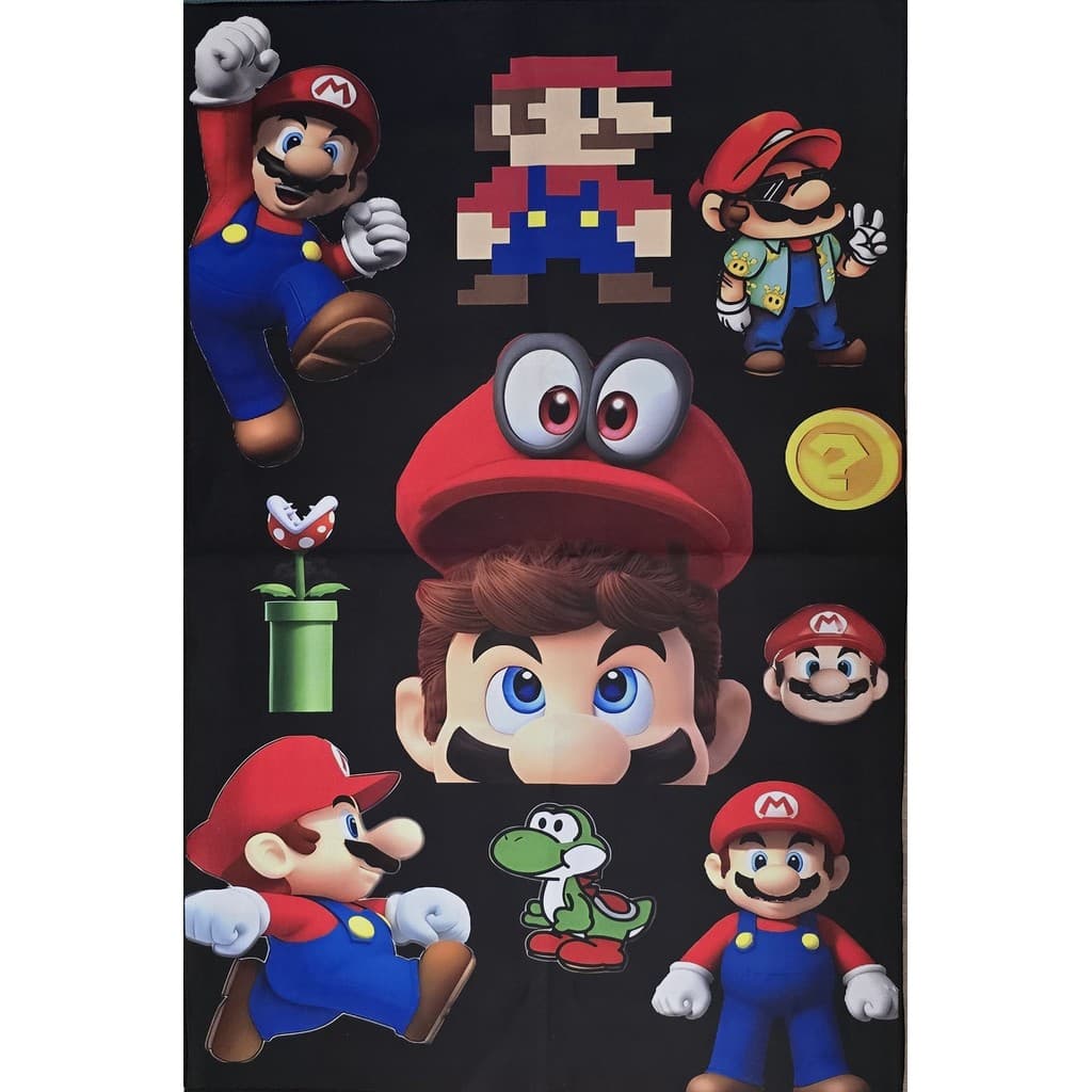 Tapete Luxo Personalizado Mario Antiderrapante 100 x 160 cm