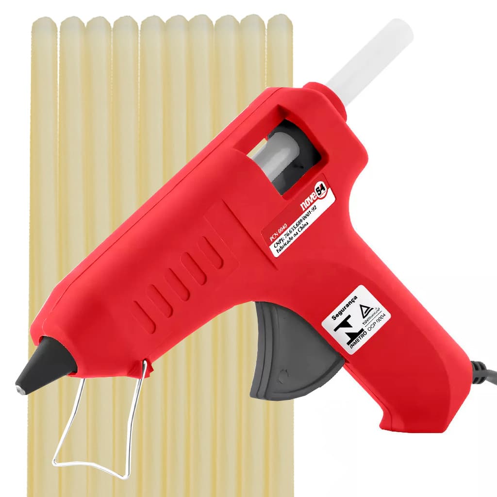 KIT PISTOLA DE COLA QUENTE PCN0040 + COLA SILICONE