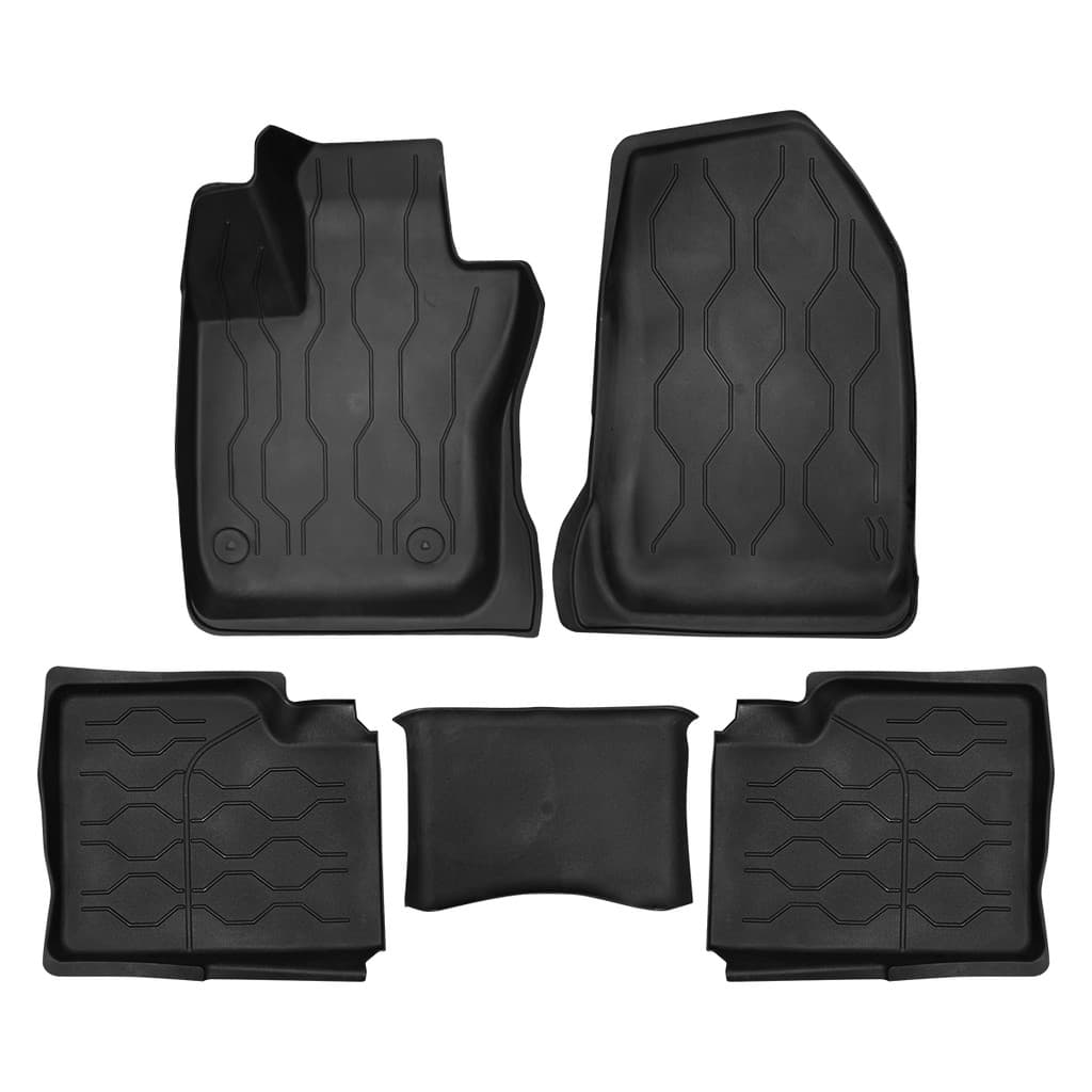 Kit Jogo Tapete Premium Elevado Bandeja Jeep Compass 2016 Até 2026 5 peças