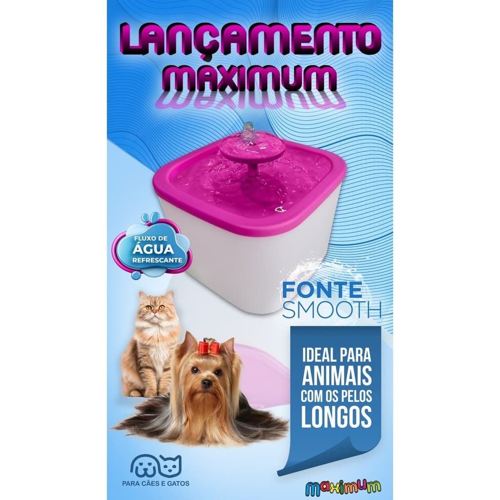 Fonte de Agua Para Pets #MAXIMUM ORIGINAL  Fonte Smooth - Para Cães e Gatos