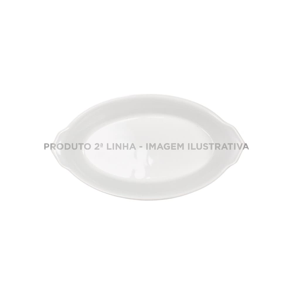 Travessa Oval com Alça 20 cm Porcelana Schmidt - Mod. Calorama 2° LINHA