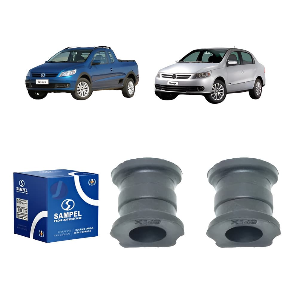 Par Bucha Barra Suspenção Estabilizadora Original Sampel 20MM  Saveiro Voyage SaveiroCross CE / CD 1.0 1.6 8v