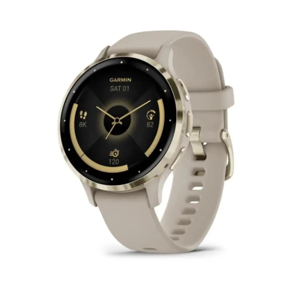 RELÓGIO GARMIN VENU 3S 010-02785-02 CINZA COM DOURADO