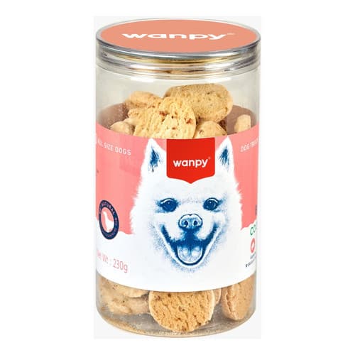 Petisco Para Cães Wanpy Cookie Sabor Frango e Maça 230g - Petisco Natural premium para cachorros