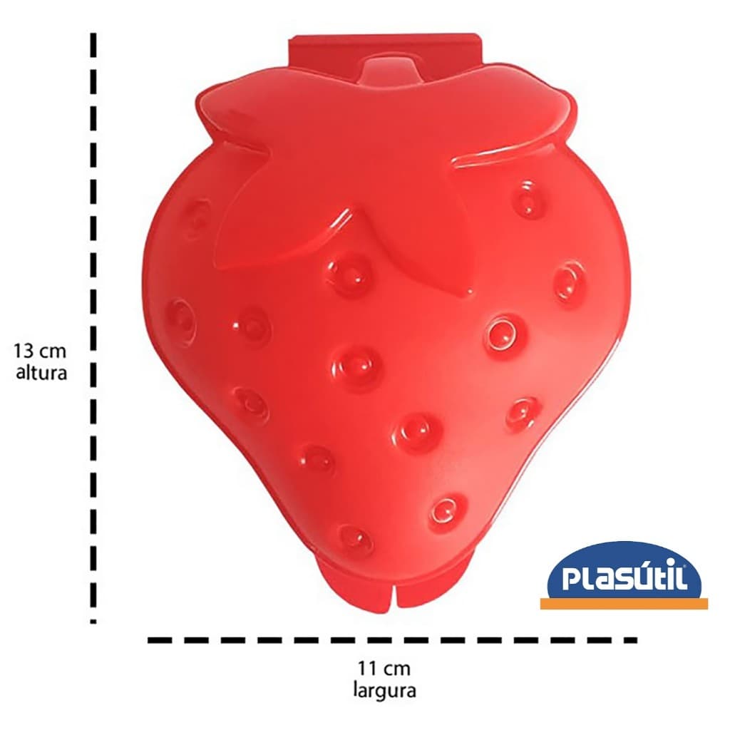 Kit especial com 5 potes porta morangos - Qualidade Plasútil