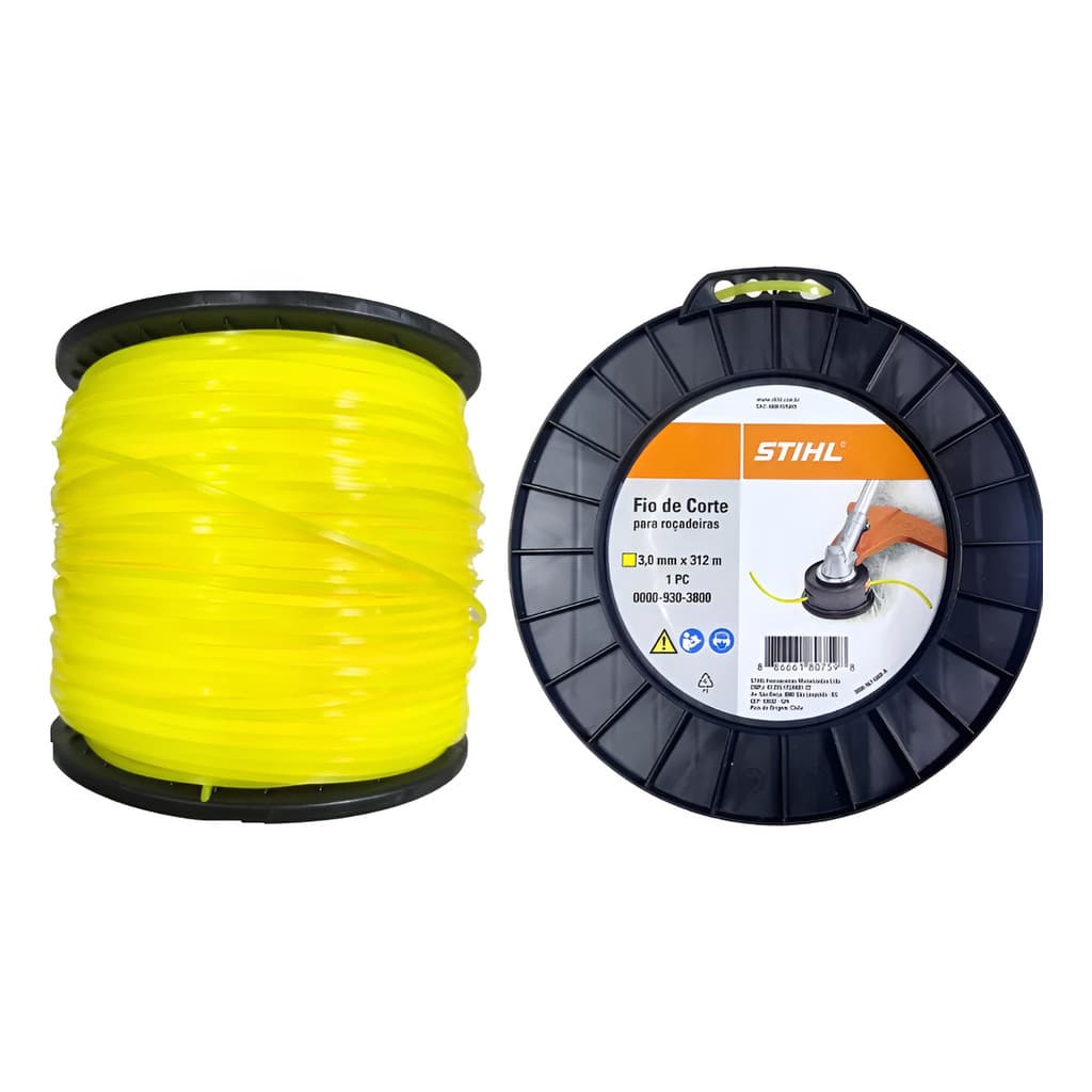 Fio De Corte Nylon 3,0mm X 312m Quadrado Amarelo Stihl