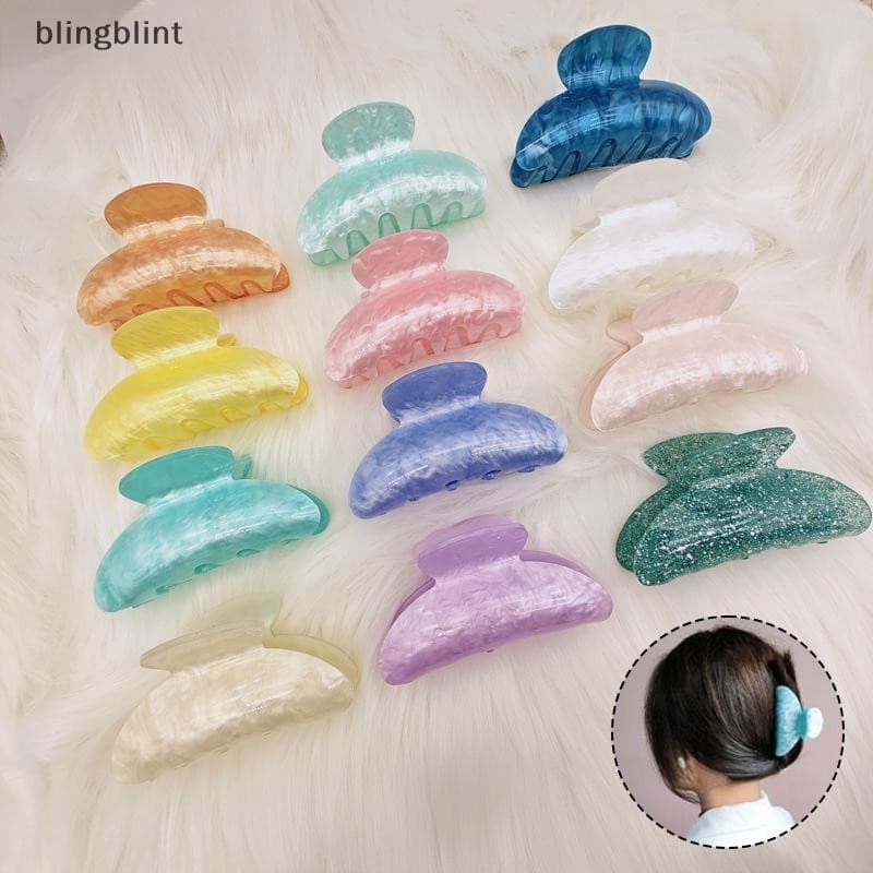 [blingblint] Grampos De Cabelo Vintage Para Meninas Clipe De Garra Novo Presilha Texturizada Mulheres Acessórios BR