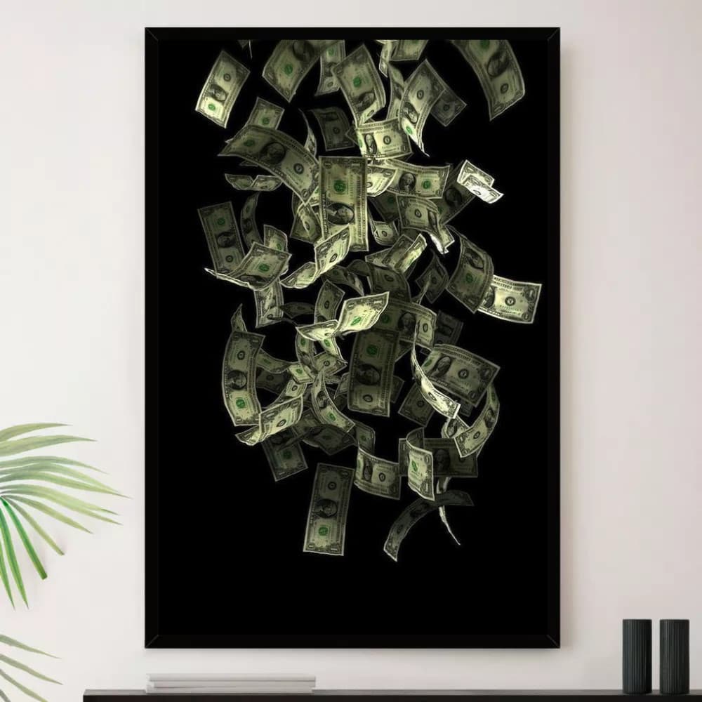 Quadro Dinheiro Escritorio Sala Vendas Decorativo