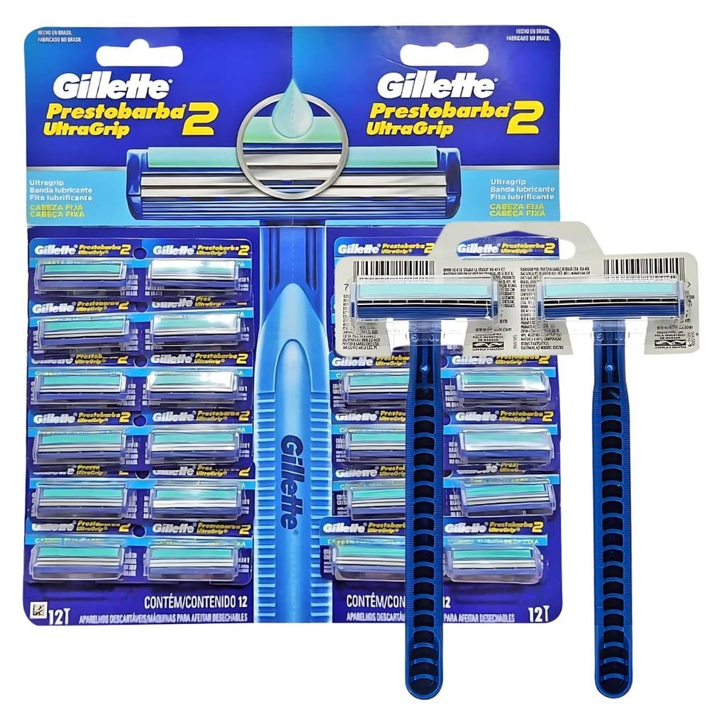 Aparelho De Barbear Gilette Ultragrip 2 Lâminas Cartela 24 Unidades