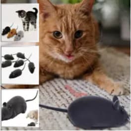 Kit 50 Ratinhos Brinquedo Pets Maleável Apito Sonoro Vinil Interativo Rato Napi Gato Cachorro