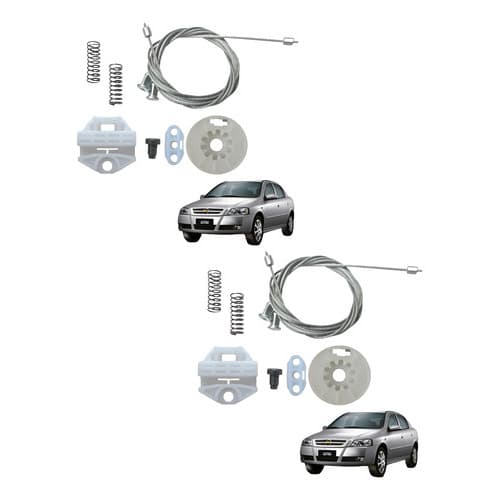 Kit 2 Reparos Cabo Máquina Vidro Elétrico Traseira Astra