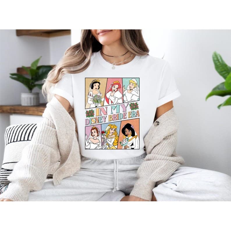 Camiseta Streetwear Fofo In My Disney Bride Era Shirt Algodão Premium Streetwear Envio Imediato