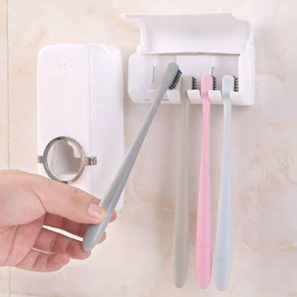 Dispenser Aplicador Creme Dental Automatico Pasta Dente Suporte Escovas