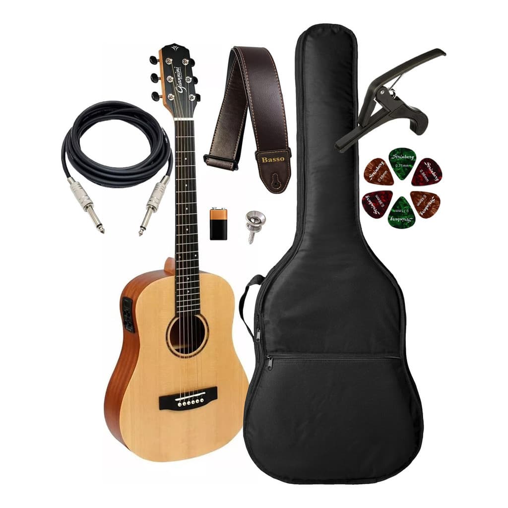 Violão Giannini Gtg-36s Eq Ns + Capa Luxo E Acessórios