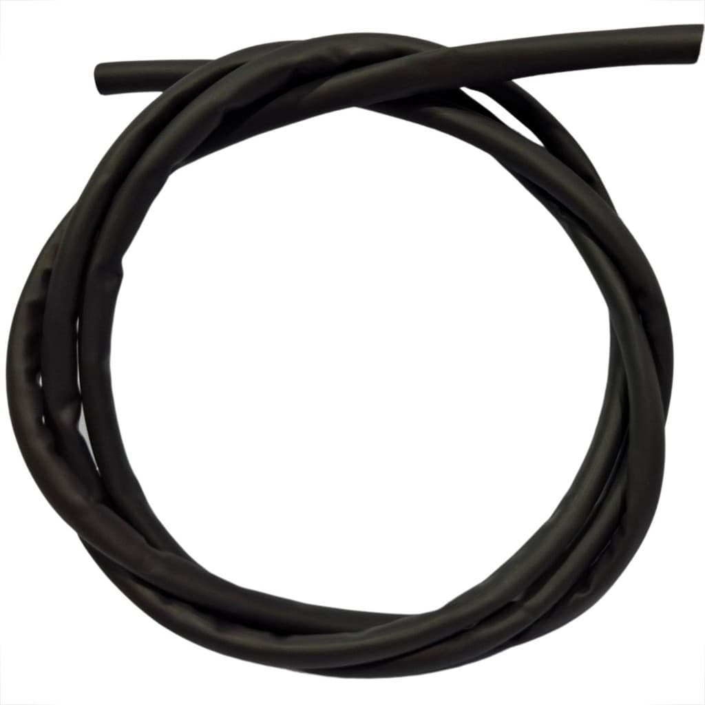 ESPAGUETE TUBO TERMO RETRATIL 6,4MM OU 1/4" ISOLANTE ANTI-CHAMAS PRETO 1 METRO CONDUITE