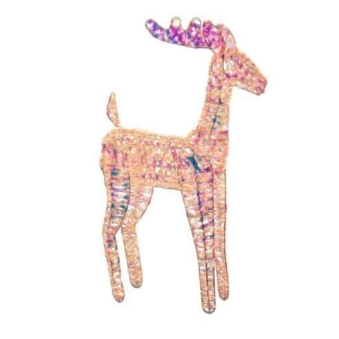 Rena natalina em metal com luz bivolt furta cor 35x69 cm