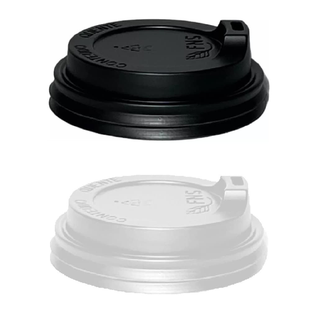 Tampa p/ Copo de Papel Biodegradável 200ml 73mm FNS C/100 un