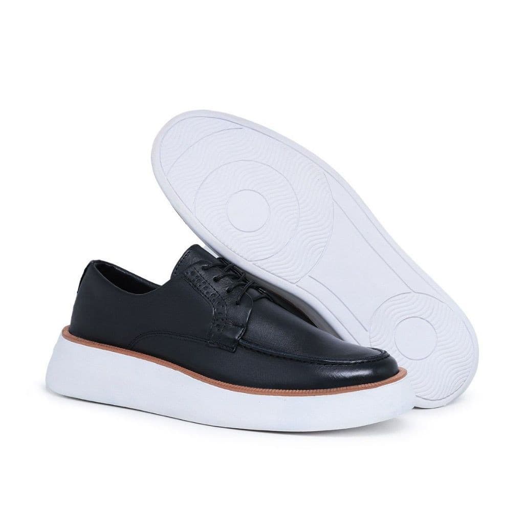 Sapato Oxford Casual Social em Couro Legítimo Elegante