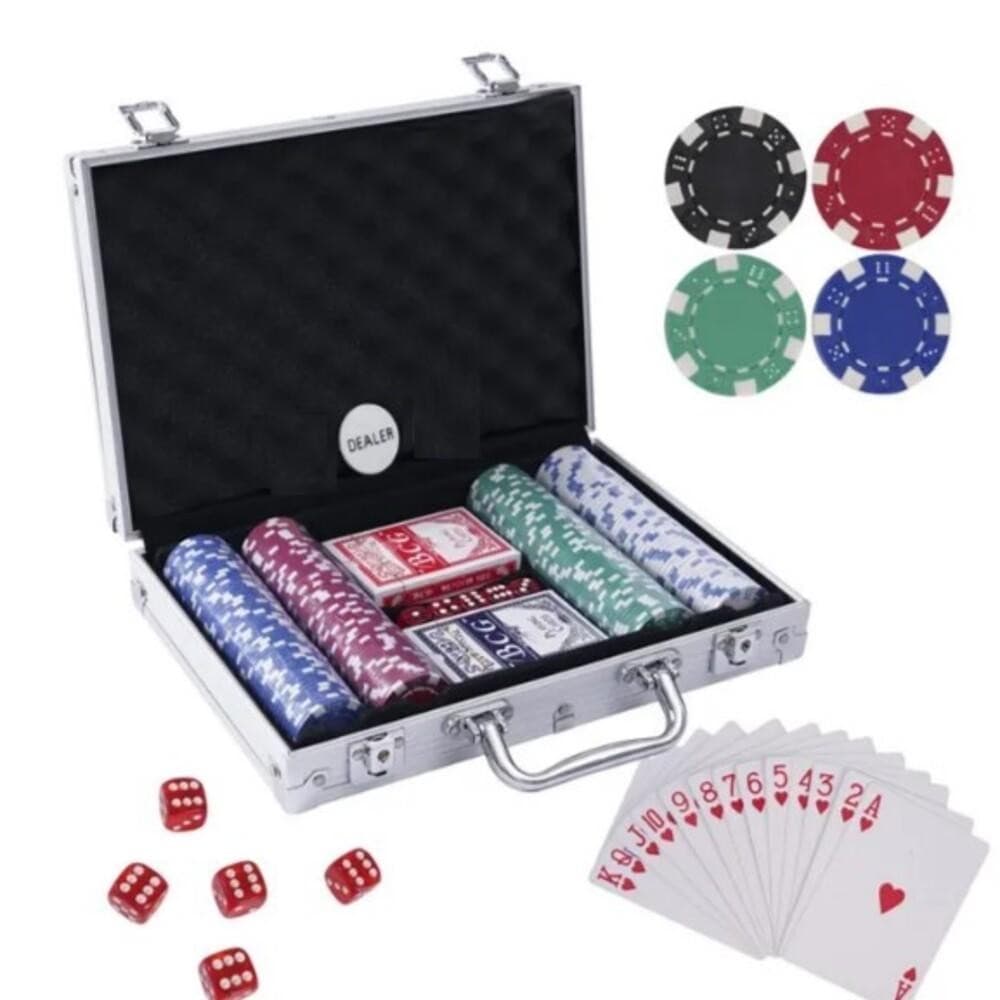 Maleta Poker 200 Fichas Alumínio Kit Completo Jogo Oficial