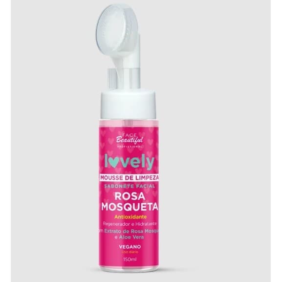 Sabonete Facial Mousse Vegano Face Beautiful Lovely 150ml