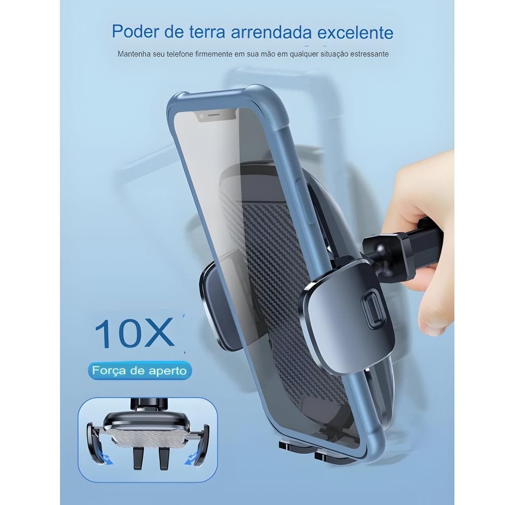Suporte Celular Veicular Painel e Vidro Ventosa Super Fixação Ajustável