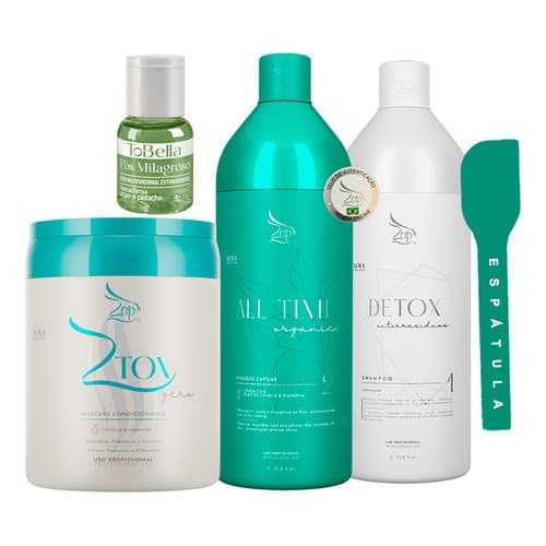 Kit Progressiva Zap Orgânica All Time Sem Formol + Ztox Zero