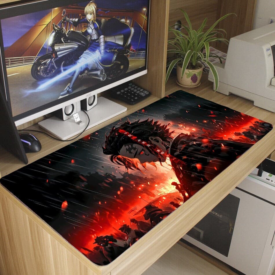Mouse Pad Demon Gamer Antiderrapante Grande Diversas Estampas Personalizado 70x35 cm