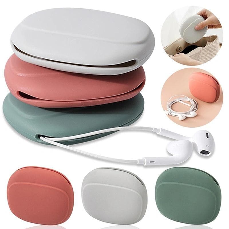 Armazenamento De Cabo De Dados Portátil Caso Silicone Fone De Ouvido Bolsa al Carregador De Telefone Caixa
