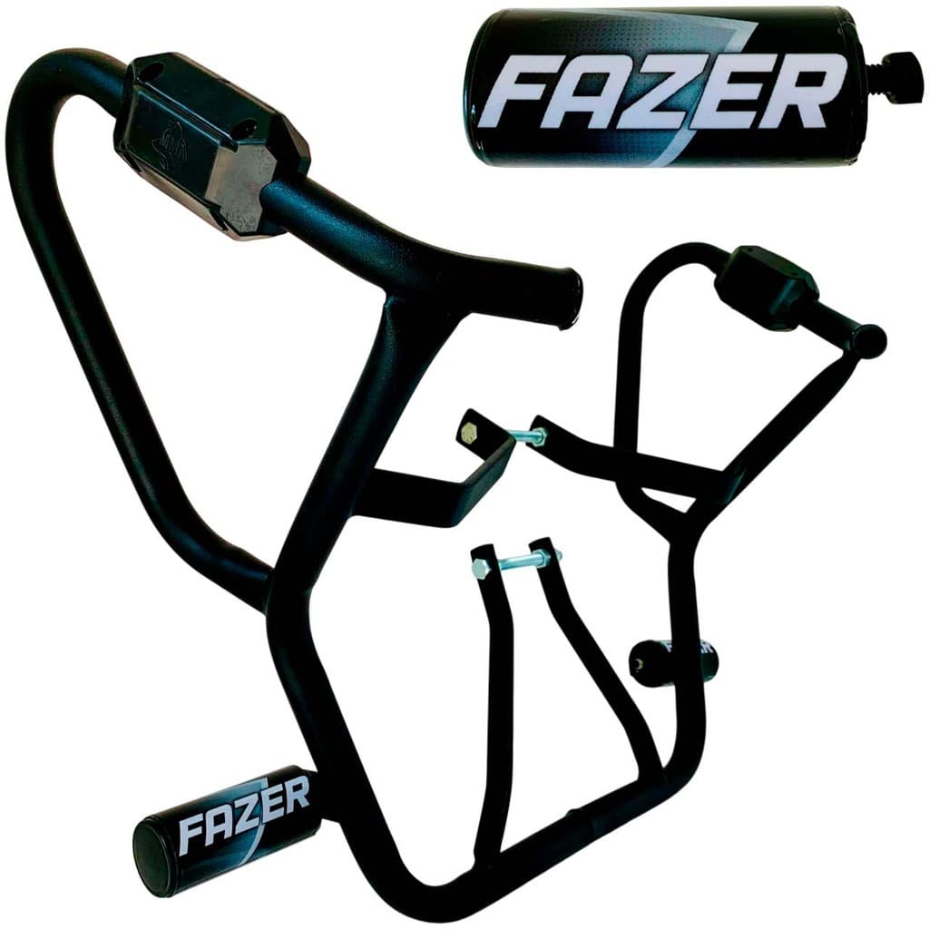 Fazer 250 Modelo 2025 Protetor Carenagem Motor Tanque Preto Fz25 Mata Cachorro com Pedal Slider Moto