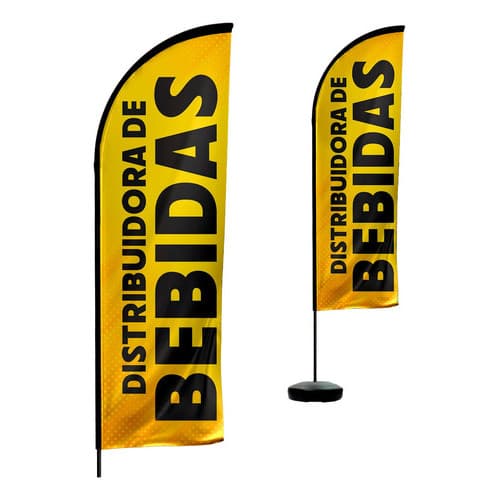 Wind Banner Distribuidora 2.5 Metros Dupla Face Só Tecido