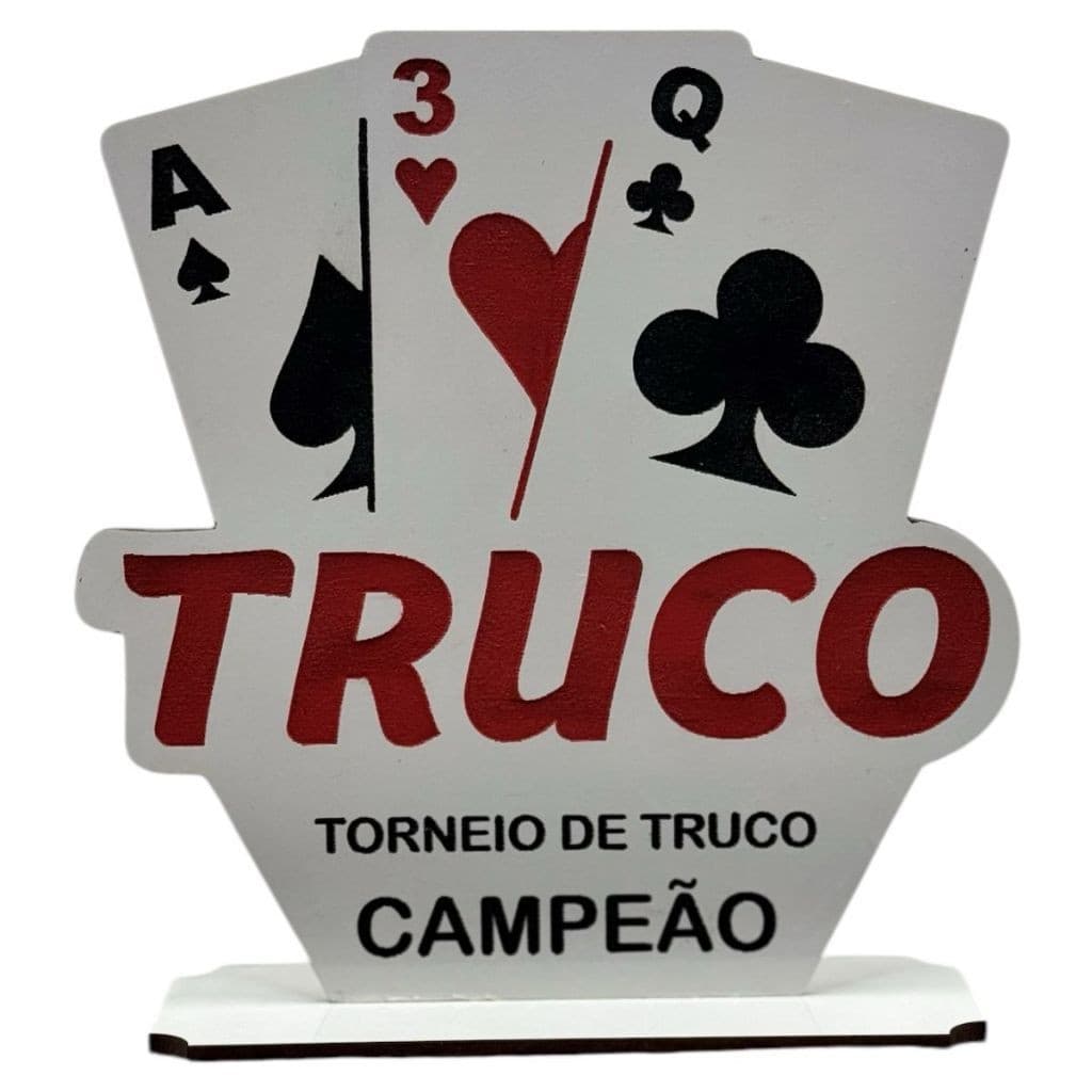 Troféu Truco Para Campeonatos Premiações Decorações Torneio Cartas
