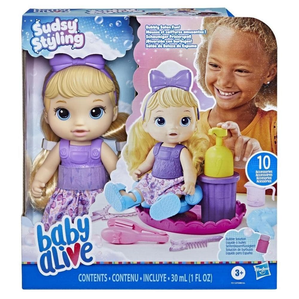 Boneca Baby Alive Boneca Loira Sudsy Styling - Hasbro
