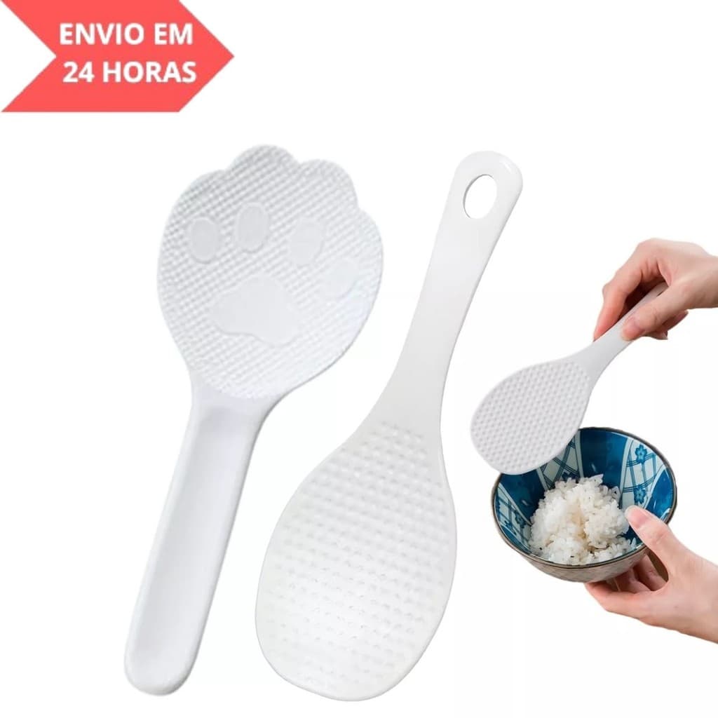 Kit com 2 Colheres de Arroz de Plástico para Panela Elétrica