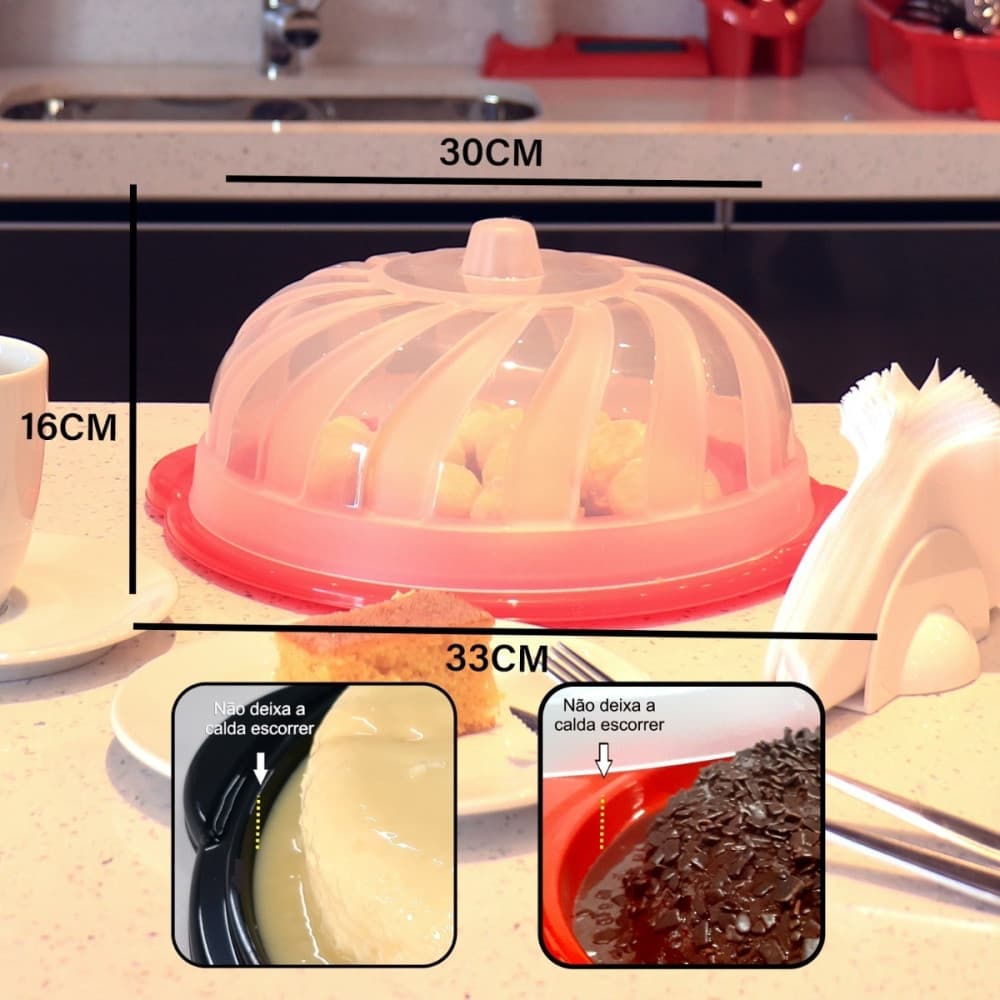Boleira com Tampa Gourmet Prática Elegante Sem BPA P