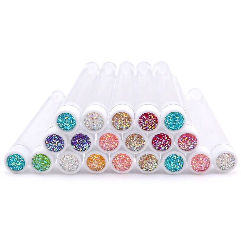 kit 12 pincéis de cílios tubo sorridente escova enxertadas descartáveis de cacheamento cristal Háste