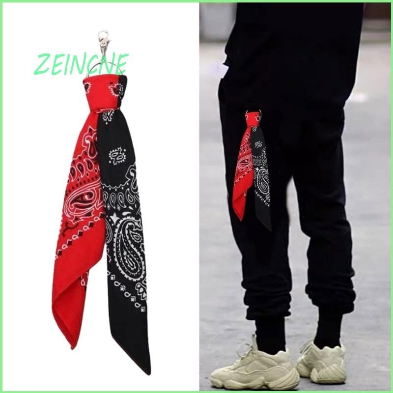 ZEIN Corrente Cintura Punk Calças Elegante Lenço Quadrado Anéis Chaveiro Jóias HipHop