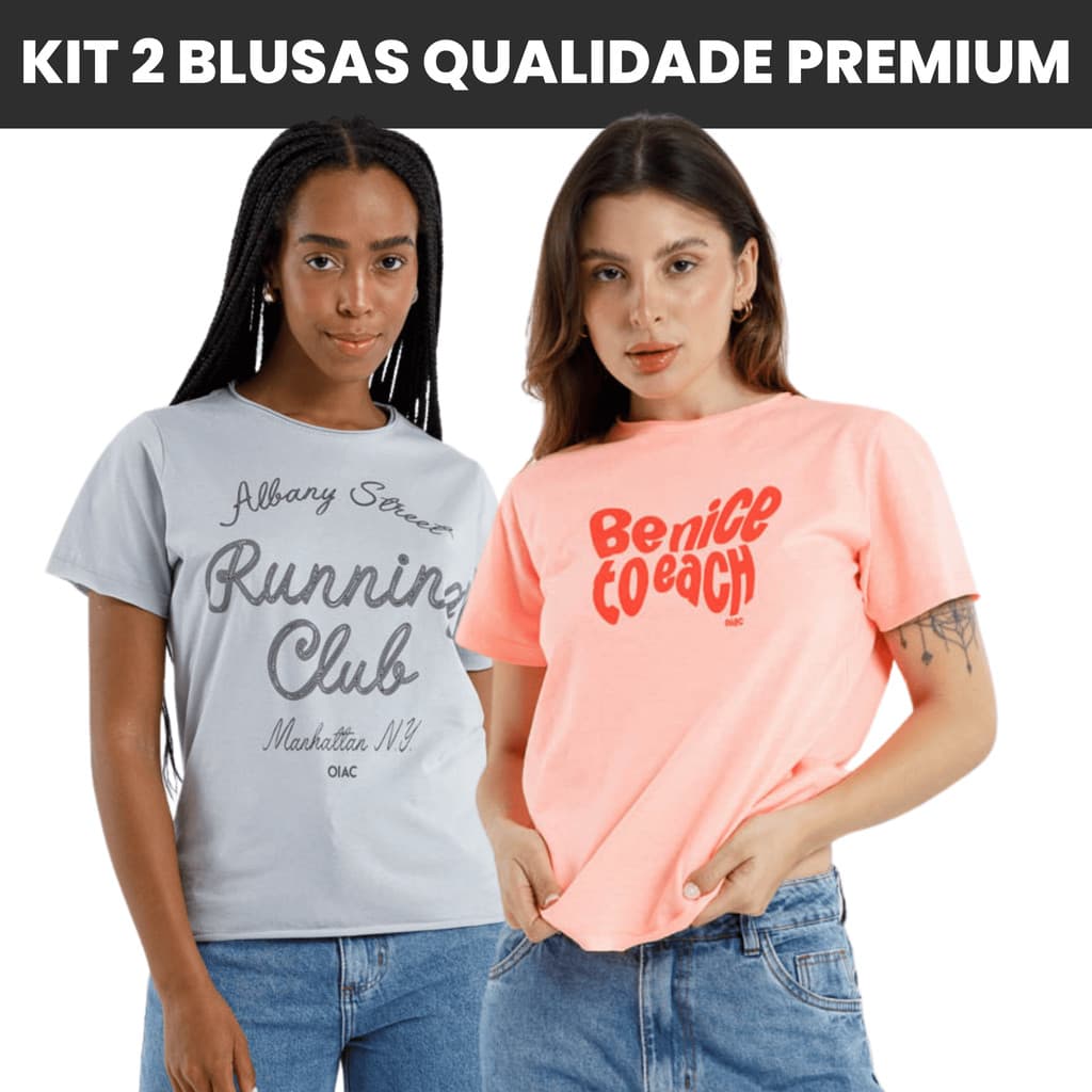 Kit 2 Blusas Feminina Estampada Estilosa KIT003-C1