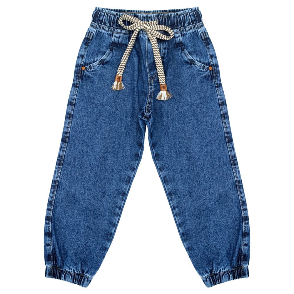 Calça Infantil Look Jeans Jogger Vintage Jeans
