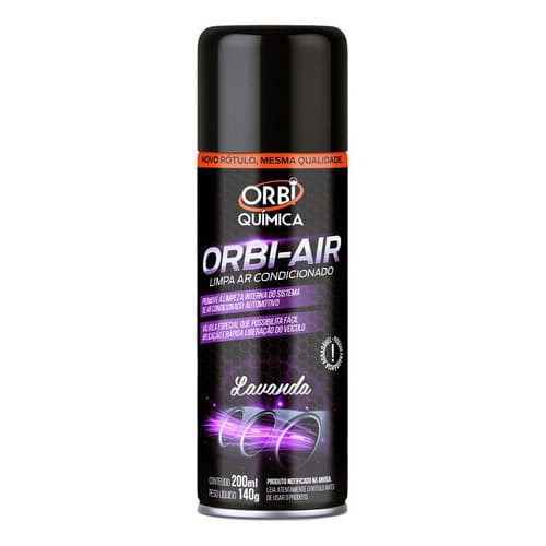 LIMPA AR CONDICIONADO AROMA LAVANDA SPRAY HIGIENIZADOR ORBI-AIR 200ML