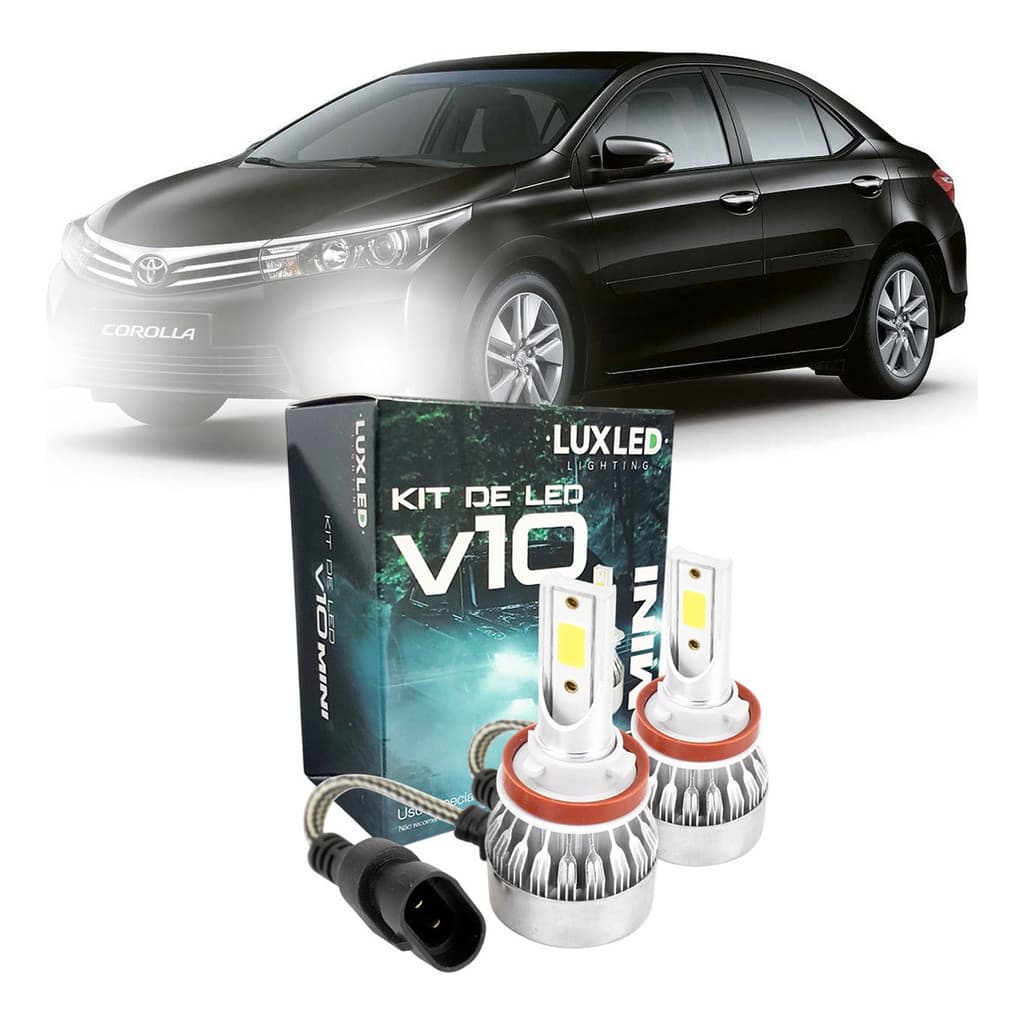 Kit Ultra Led V10 Farol Milha H11 Corolla 2015 A 2019